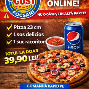 ofertă pizza+suc Și sos